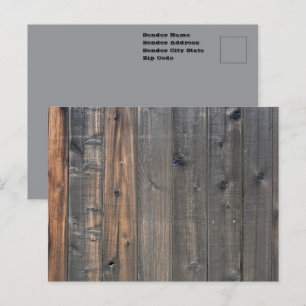 Verweerde Redwood Omheining Close-up Foto Afbeeldi Briefkaart