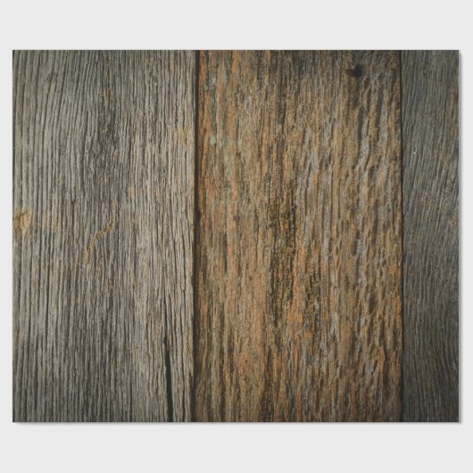 Verweerde rustieke schuur houten planken cadeaupapier (Vlak)