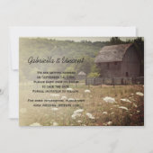 Verweerde Schuur Land Boerderij Bruiloft Save the  Kaart (Voorkant)