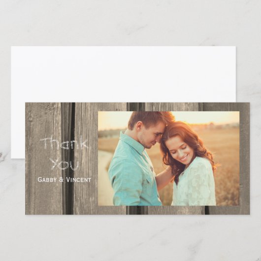 Verweerde Schuurhout Bedank Foto Kaart (Voorkant / Achterkant)