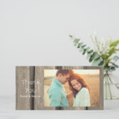 Verweerde Schuurhout Bedank Foto Kaart (Staand voorkant)