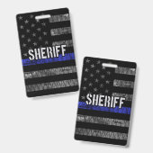 Verweerde sheriff politievlag badge (Voor- en achterkant)
