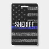 Verweerde sheriff politievlag badge (Achterkant)