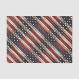 Verweerde Stars & Stripes Houten Vlag Tissuepapier