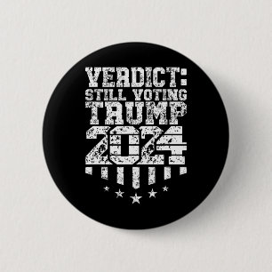 Verweerde tekst Trump blijft veroordeelde misdadig Ronde Button 5,7 Cm