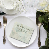 Verweerde textuur met Floral Hints Paar Foto All In One Uitnodiging