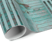 Verweerde Turquoise Deur Cadeaupapier (Rol Hoek)
