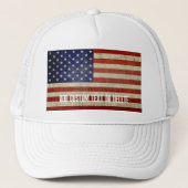 Verweerde, versleten Amerikaanse vlag Trucker Pet (Voorkant)