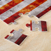 Verweerde vintage Amerikaanse vlag Legpuzzel (Zijkant)