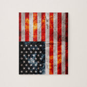 Verweerde vintage Amerikaanse vlag Legpuzzel (Verticaal)