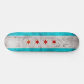 Verweerde Vintage Chicago Staatsvlag Skateboard (Horizontaal)