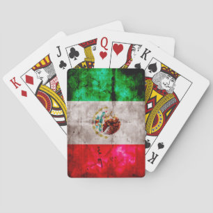 Verweerde Vintage Mexicaanse Vlag Pokerkaarten