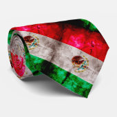 Verweerde Vintage Mexicaanse Vlag Stropdas (Opgerold)