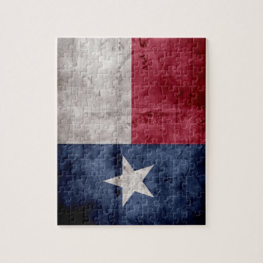 Verweerde vintage Texas Staatsvlag Legpuzzel (Verticaal)