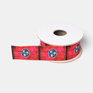 Verweerde vintage vlag van Tennessee Grosgrain Lint