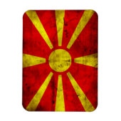Verweerde vlag van Macedonië Magneet (Verticaal)