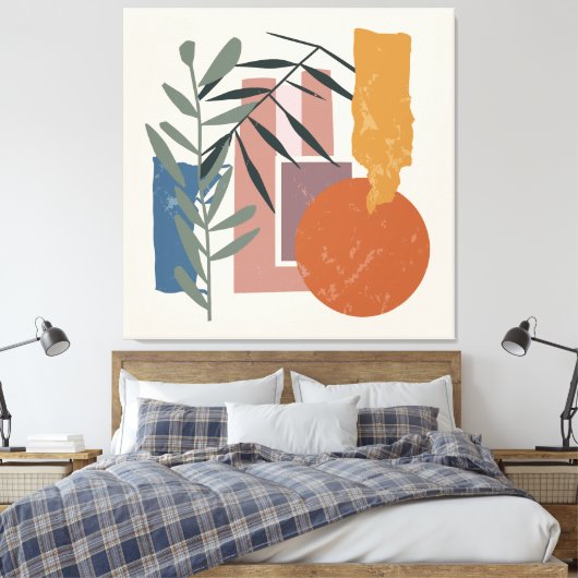 Verweerde vormen en stelen canvas afdruk (Insitu (Slaapkamer))