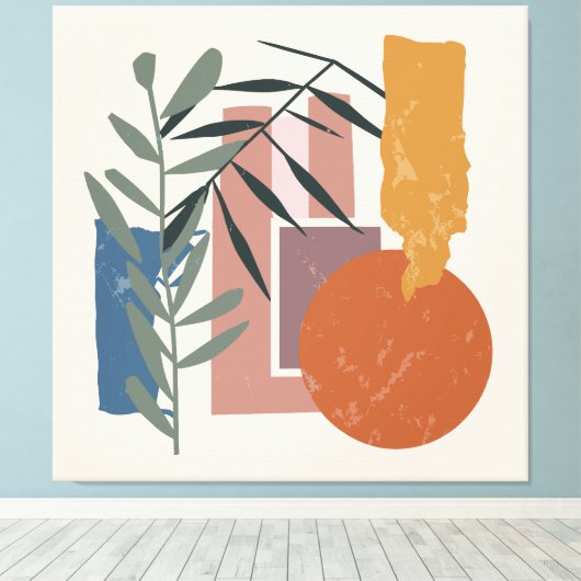 Verweerde vormen en stelen canvas afdruk (Insitu (Houten vloer))