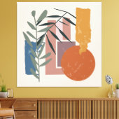 Verweerde vormen en stelen canvas afdruk (Insitu (Woonkamer))