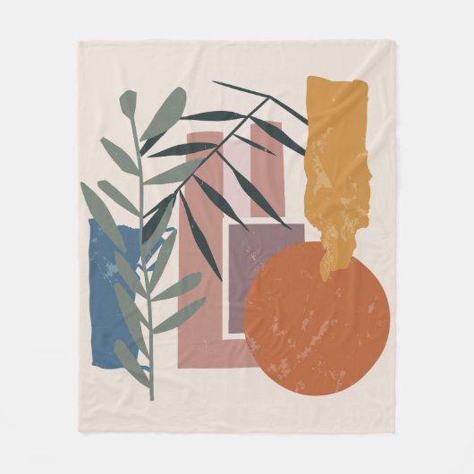 Verweerde vormen en stelen fleece deken (Voorkant)
