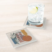 Verweerde vormen en stelen glazen onderzetter (Schuin)