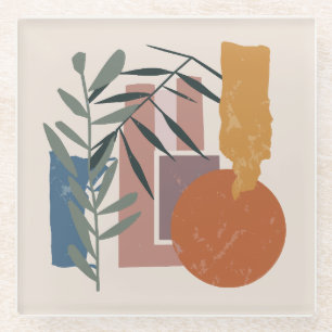 Verweerde vormen en stelen glazen onderzetter