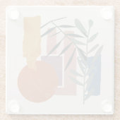 Verweerde vormen en stelen glazen onderzetter (Achterkant)