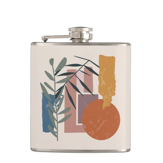 Verweerde vormen en stelen heupfles (Voorkant)