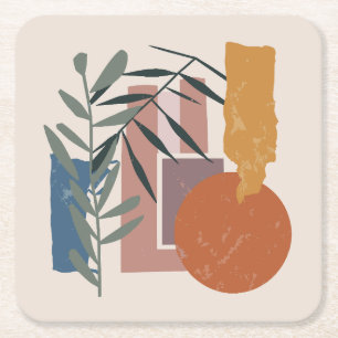 Verweerde vormen en stelen kartonnen onderzetters