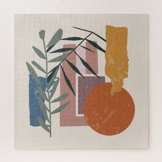 Verweerde vormen en stelen legpuzzel (Verticaal)