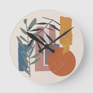 Verweerde vormen en stelen ronde klok