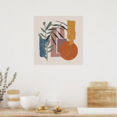 Verweerde vormen en stengels poster (Keuken)