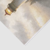 Verweerde Vuurtoren bij Schemering Decoupage Tissuepapier (Detail)