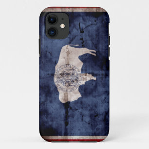 Verweerde Wyoming-vlag iPhone 11 Hoesje
