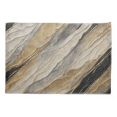 Verweerde zwarte en gouden streep kussensloop (Achterkant)