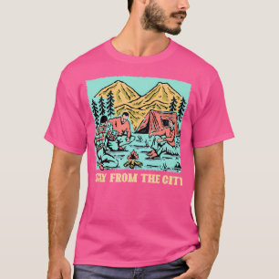Verweg van de stadscampagne in de buitenlucht t-shirt