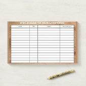 VERWELKOM AAN ONZE VERGADERING POST-IT® NOTES (Op bureau)