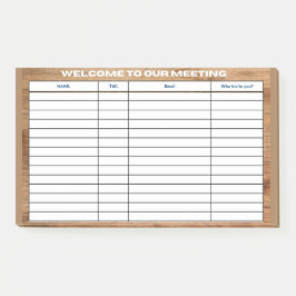 VERWELKOM AAN ONZE VERGADERING POST-IT® NOTES