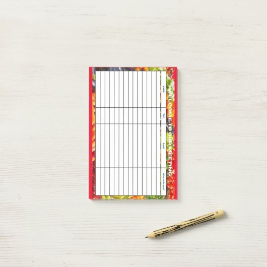 VERWELKOM AAN ONZE VERGADERING POST-IT® NOTES (Op bureau)