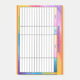 VERWELKOM AAN ONZE VERGADERING POST-IT® NOTES