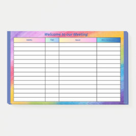 VERWELKOM AAN ONZE VERGADERING POST-IT® NOTES