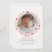 Verwelkomd met liefde Foto geboorte aankondiging (Voorkant / Achterkant)