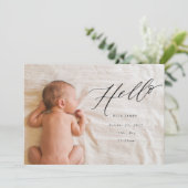 Verwelkomd met liefde Geboorteaankondiging / Zwart Aankondiging (Staand voorkant)