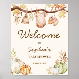 Verwelkoming Fall in Love Baby Shower Poster