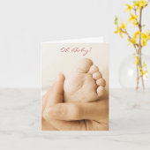 Verwelkoming van de nieuwe baby kaart (Gele Bloem)