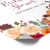 Verwelkoming verbrande oranje Pompoen Bruids Baby  Poster (Hoek)