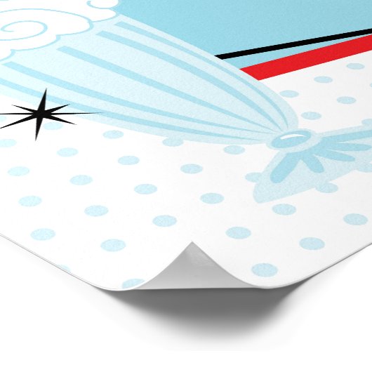 Verwelkomingsbord voor 1950s Sock Hop-verjaardagsf Poster (Hoek)