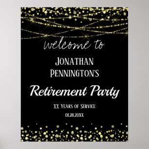 Verwelkomingsposter voor pensioneringsfeest poster