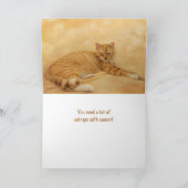 Verwen jezelf Grappige Kattenkanker Kaart (Binnen)