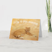 Verwen jezelf Grappige Kattenkanker Kaart (Voorkant)